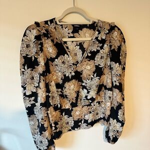 Express | Black Floral Women's Top